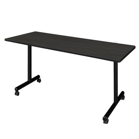 REGENCY Regency Kobe 72 x 24 in. Mobile T-Base Training Seminar Table- Ash Grey MKTRCC7224AG